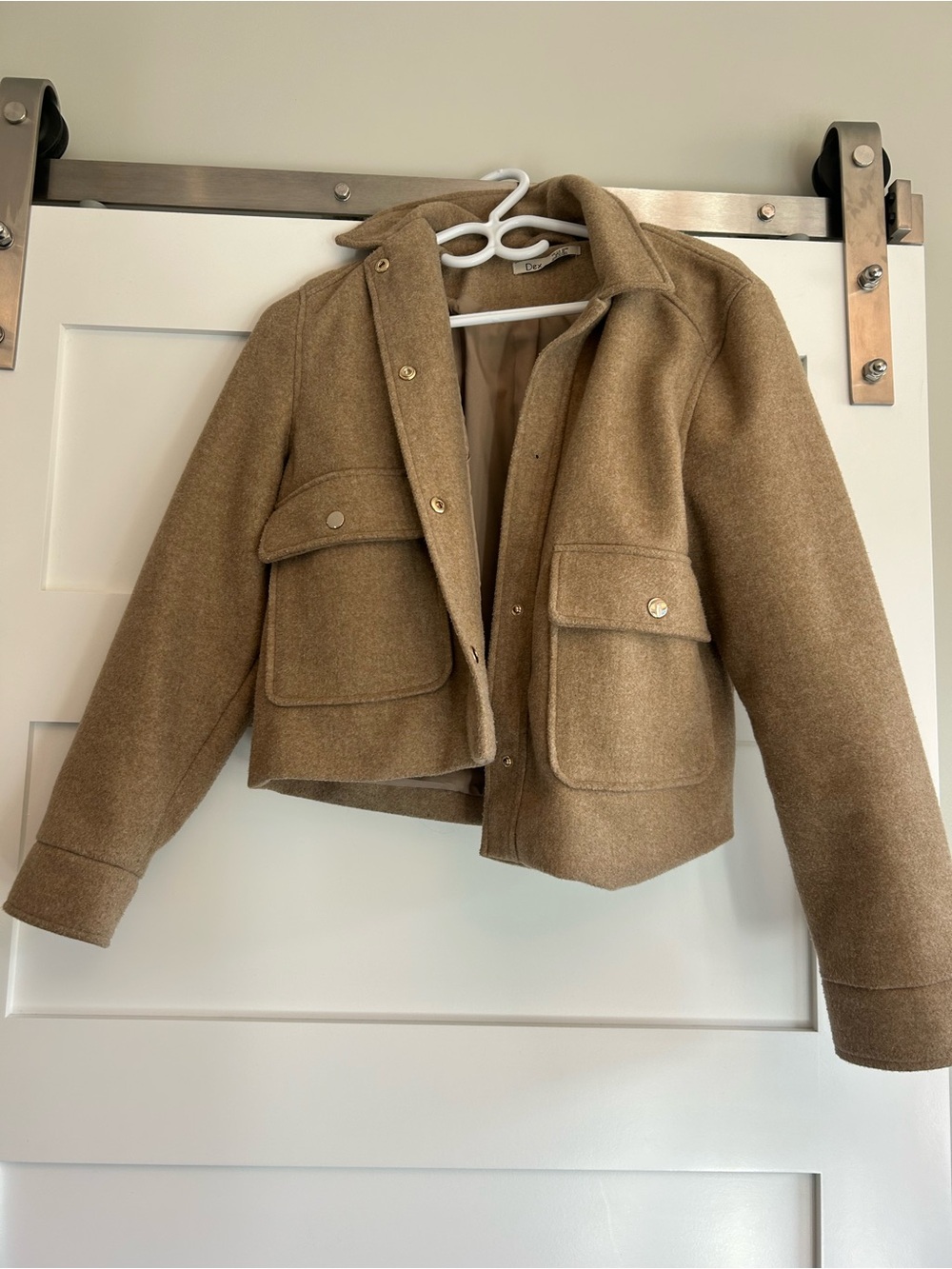 Dex Women's Tan Wool-Blend Pea Coat Jacket